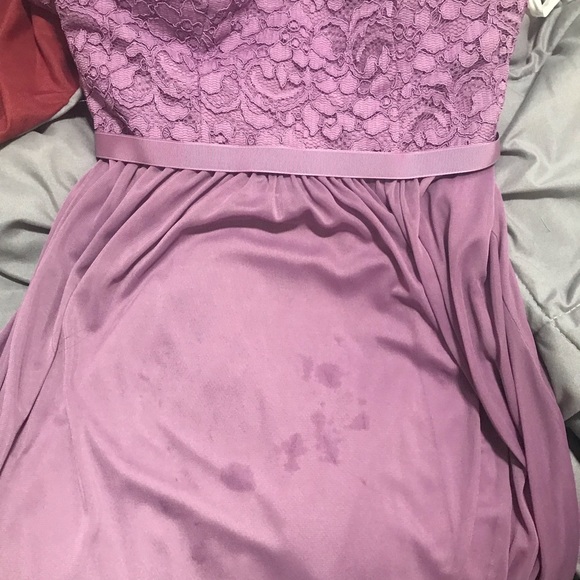 David’s Bridal Wisteria Halter Bridesmaid Dress - Picture 6 of 8